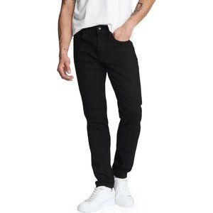 Rag & Bone Men's 33 Fit 2 Slim Fit Authentic Stretch Straight Black Denim Jeans